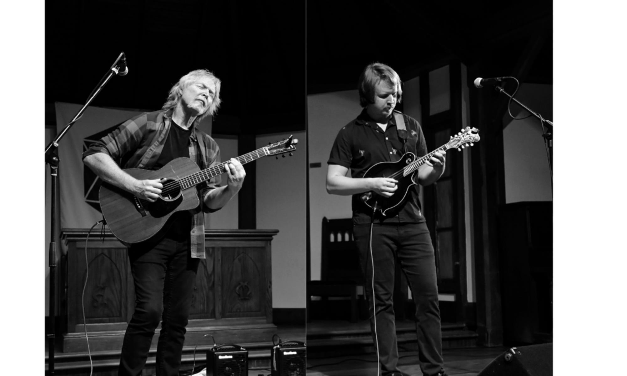 Tim and Myles Thompson performing